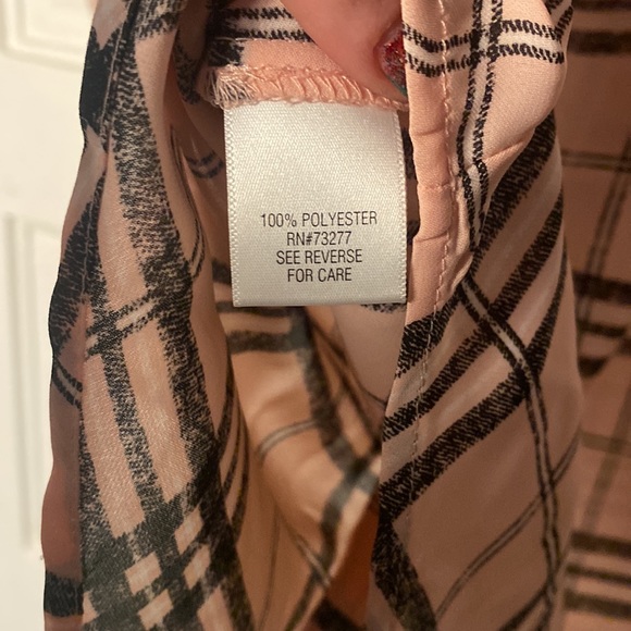 Candies sheer pink flannel button up - Picture 6 of 6